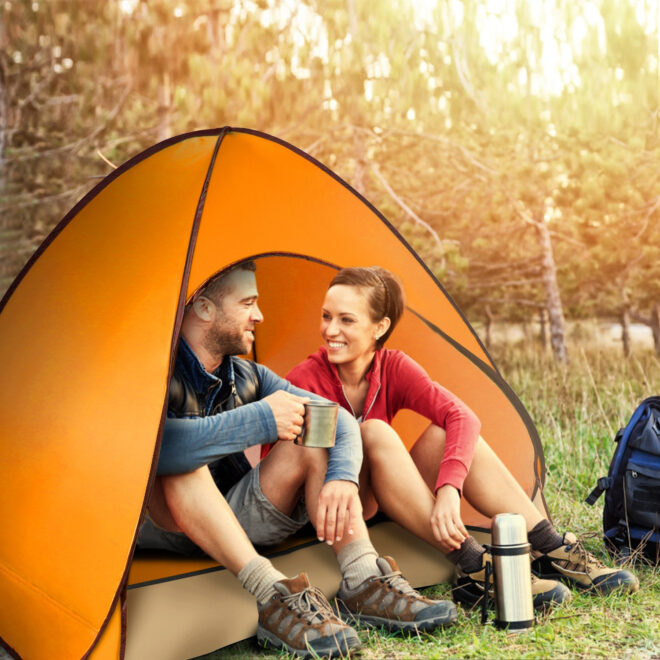Pop Up Beach Tent Sun Shade Shelter Anti-UV Automatic Waterproof Tent Canopy for 2/3 Man w/ Net Window Storage Bag - Image 32