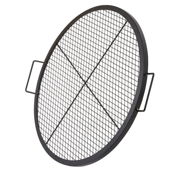 VEVOR X-Marks Fire Pit Grill Grate, Round Cooking Grate, Heavy Duty Steel Campfire BBQ Grill Grid with Handle and Support X Wire, Portable Camping Cookware for Outside Party & Gathering, 30 Inch Black - Image 10