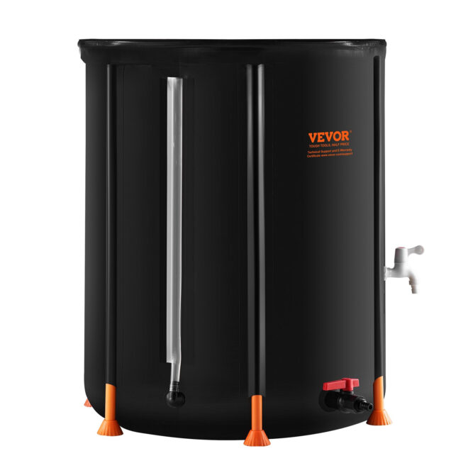 VEVOR Collapsible Rain Barrel 53 Gal Rain Catcher with Spigots and Overflow Kit - Image 11