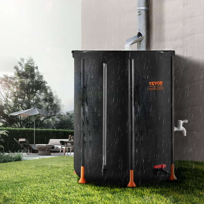 VEVOR Collapsible Rain Barrel 53 Gal Rain Catcher with Spigots and Overflow Kit - Image 8