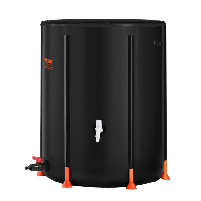 VEVOR Collapsible Rain Barrel 53 Gal Rain Catcher with Spigots and Overflow Kit - Image 10