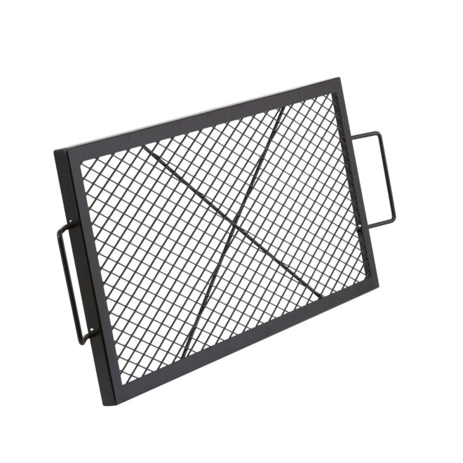 VEVOR X-Marks Fire Pit Grill Grate, Rectangle Cooking Grate, Heavy Duty Steel Campfire BBQ Grill Grid with Handle & Support X Wire, Portable Camping Cookware for Outside Party Gathering, 32 Inch Black - Image 11
