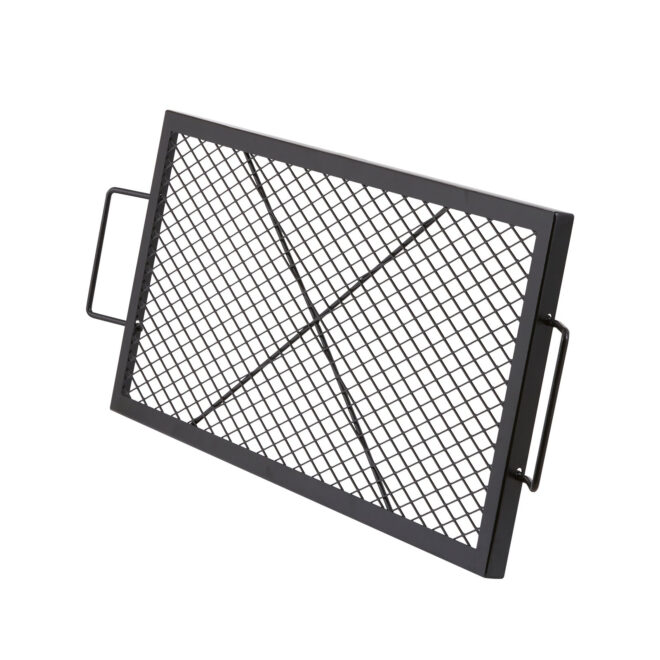 VEVOR X-Marks Fire Pit Grill Grate, Rectangle Cooking Grate, Heavy Duty Steel Campfire BBQ Grill Grid with Handle & Support X Wire, Portable Camping Cookware for Outside Party Gathering, 32 Inch Black - Image 10