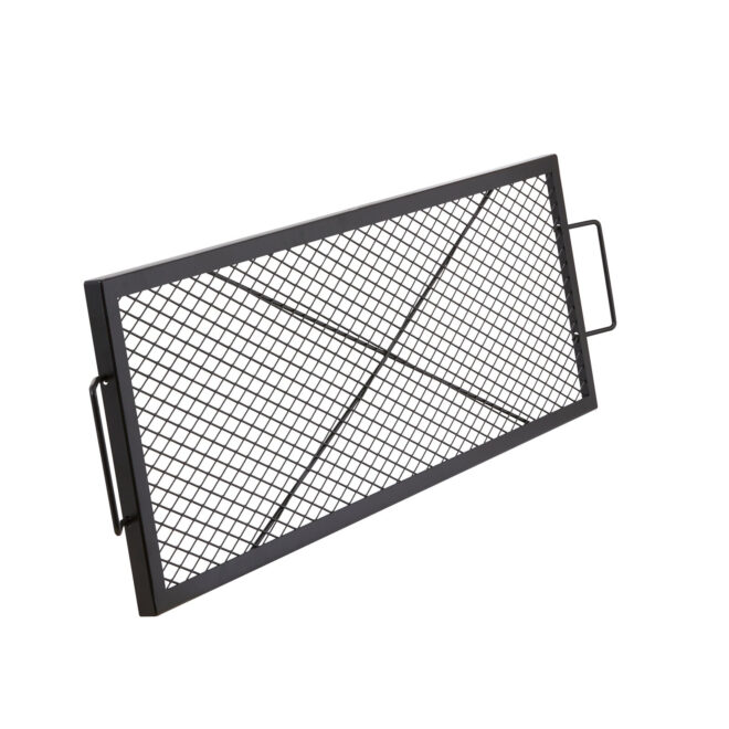 VEVOR X-Marks Fire Pit Grill Grate, Rectangle Cooking Grate, Heavy Duty Steel Campfire BBQ Grill Grid with Handle & Support X Wire, Portable Camping Cookware for Outside Party Gathering, 44 Inch Black - Image 11