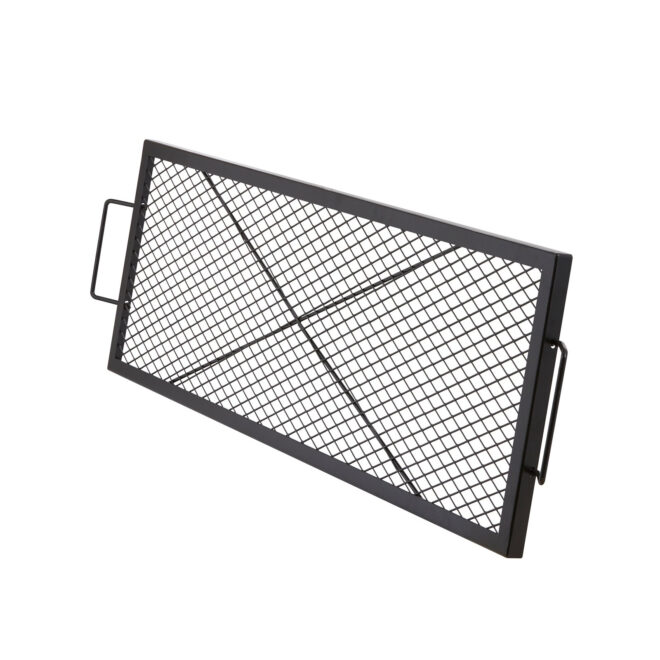 VEVOR X-Marks Fire Pit Grill Grate, Rectangle Cooking Grate, Heavy Duty Steel Campfire BBQ Grill Grid with Handle & Support X Wire, Portable Camping Cookware for Outside Party Gathering, 44 Inch Black - Image 10