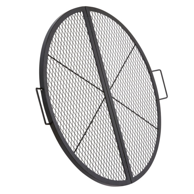 VEVOR X-Marks Fire Pit Grill Grate, Foldable Round Cooking Grate, Heavy Duty Steel Campfire BBQ Grill Grid with Handle and Support X Wire, Portable Camping Cookware for Outside Party, 36 Inch Black - Image 11