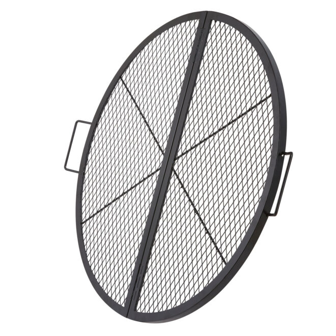 VEVOR X-Marks Fire Pit Grill Grate, Foldable Round Cooking Grate, Heavy Duty Steel Campfire BBQ Grill Grid with Handle and Support X Wire, Portable Camping Cookware for Outside Party, 36 Inch Black - Image 10