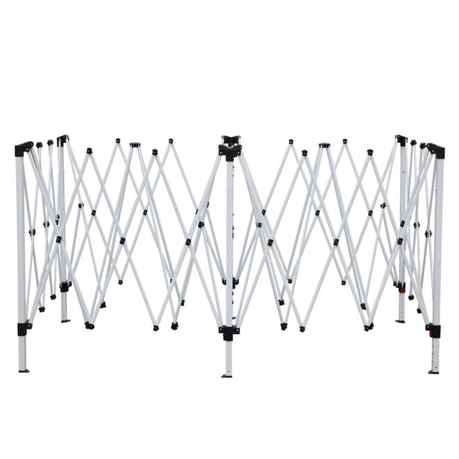 3 x 6m Four Windows Practical Waterproof Folding Tent White - Image 7