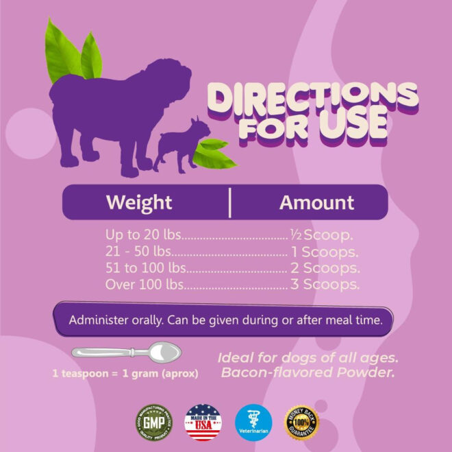 Probiotics for Dogs & Puppies Extra Strength 9 Species 5 Billion CFU per Scoop of Dog Probiotics and Digestive Enzymes for Dogs Support Fiber for Dogs  Dog Allergy Relief Powder Probiotic for Dogs - Image 7