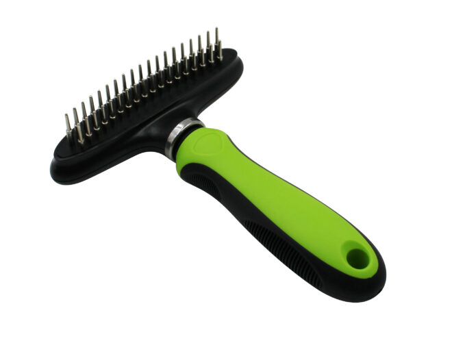 Pet Life Flex Series Dual-Row Grooming Rake Pet Comb - Image 7