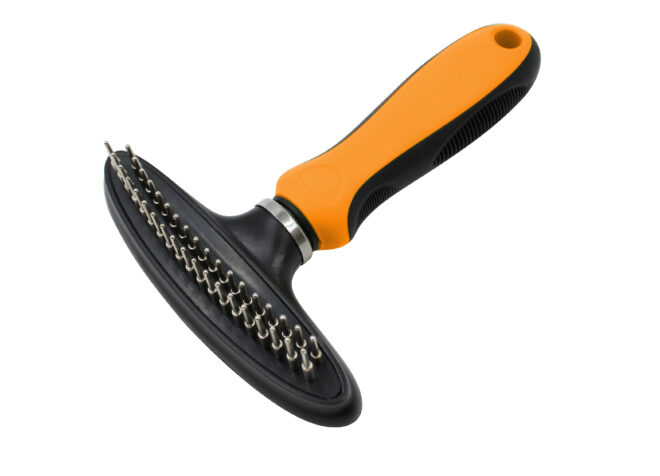 Pet Life Flex Series Dual-Row Grooming Rake Pet Comb - Image 6