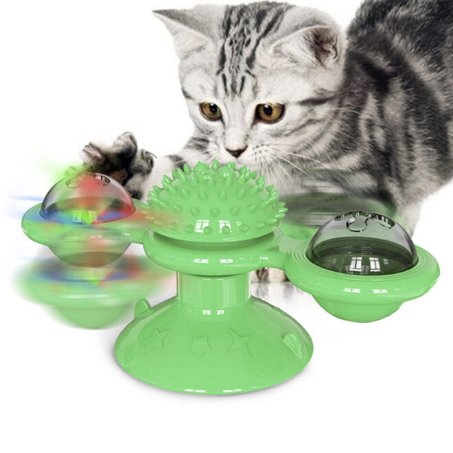 Pet Life 'Windmill' Rotating Suction Cup Spinning Cat Toy - Image 14