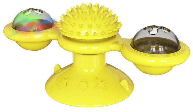 Pet Life 'Windmill' Rotating Suction Cup Spinning Cat Toy - Image 7