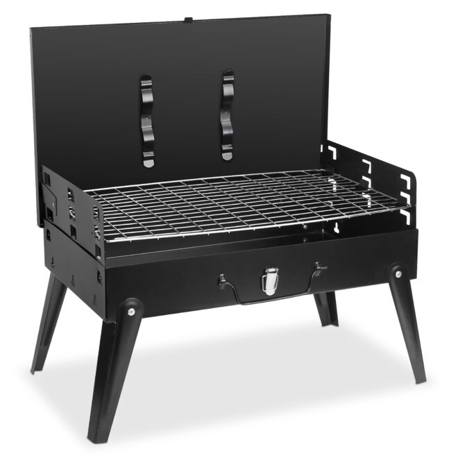 16.7x10x17.7in Portable Charcoal Grill Foldable BBQ Suitcase Grill Shelf For Outdoor Camping Picnics Garden Grilling - Image 12