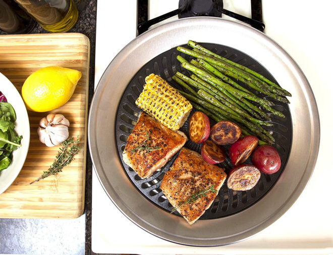 Go Go Smokeless Non-Stick Barbecue Grill For Indoors And Outdoors - Image 7