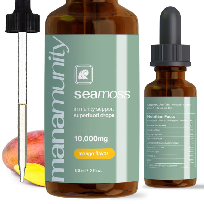 Sea Moss Liquid Drops 10,000 mg Organic Irish Sea Moss Gel with 350 mg Burdock Root Supplement & 20,000 mg Spirulina Immune Support, Joint & Thyroid Support - Vegan - Image 7