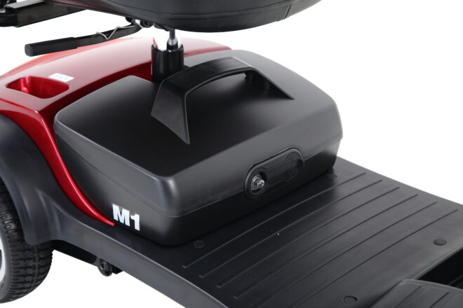 Four wheels Compact Travel Mobility Scooter with 300W Motor for Adult-300lbs, RED - Image 3