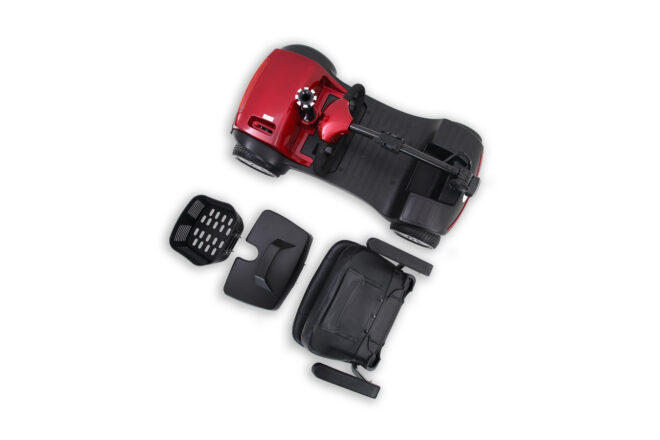 Four wheels Compact Travel Mobility Scooter with 300W Motor for Adult-300lbs, RED - Image 8