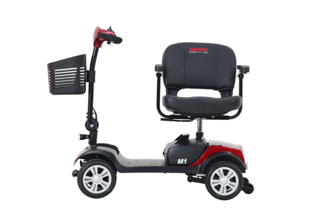 Four wheels Compact Travel Mobility Scooter with 300W Motor for Adult-300lbs, RED - Image 9