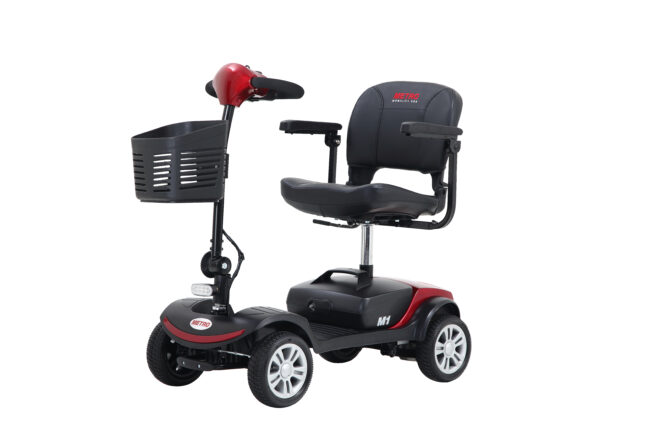 Four wheels Compact Travel Mobility Scooter with 300W Motor for Adult-300lbs, RED - Image 12