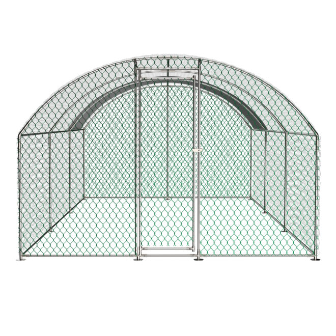 Large Chicken Coop Metal Chicken Run with Waterproof and Anti-UV Cover, Dome Shaped Walk-in Fence Cage Hen House for Outdoor and Yard Farm Use, 1" Tube Diameter, 9.84' x 19.68' x 6.56' - Image 10