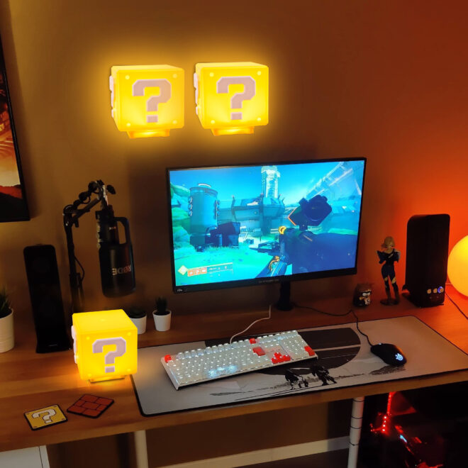Super Mario Night Light with Sound Effects, Block Night Light,Bedside Lamp, Desklamp for Kids and Fans, Birthday Gift, Holiday Gift - Image 4