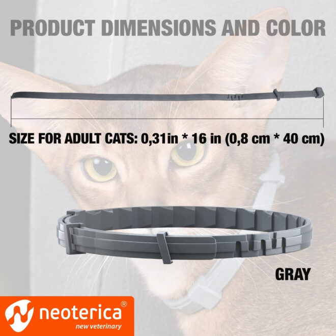 Natural Flea Tick Collar for Cats 12 Months Control of Best Prevention Safe Treatment Anti Fleas and Ticks Essential Oil Repellent 1 Count - Image 7
