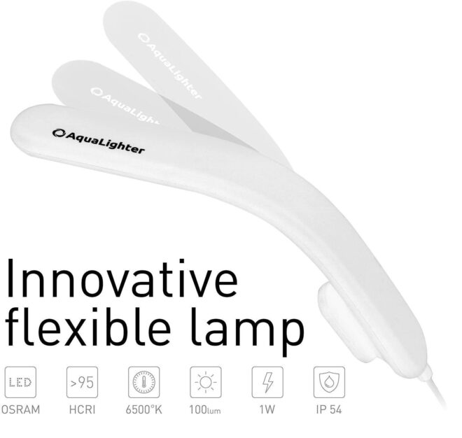 Fish Tank Light White Clip On Aquarium Light LED Flexible Lamp for Freshwater Small Aquarium Light White Color 5 Gallon - Image 2