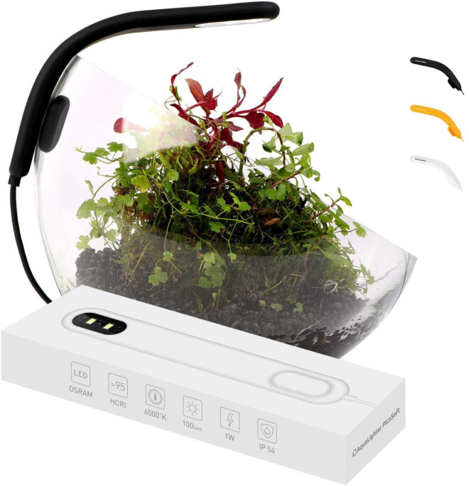 Fish Tank Light White Clip On Aquarium Light LED Flexible Lamp for Freshwater Small Aquarium Light White Color 5 Gallon