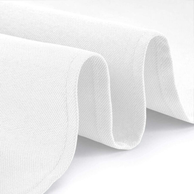 2 Square Tablecloth Covers 70x70 Inch Table Cloths for Square or Round Table 200 GSM Washable Wrinkle Resistant Fabric for Weddings Kitchen Restaurant White - Image 2