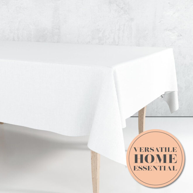 2 Square Tablecloth Covers 70x70 Inch Table Cloths for Square or Round Table 200 GSM Washable Wrinkle Resistant Fabric for Weddings Kitchen Restaurant White - Image 4