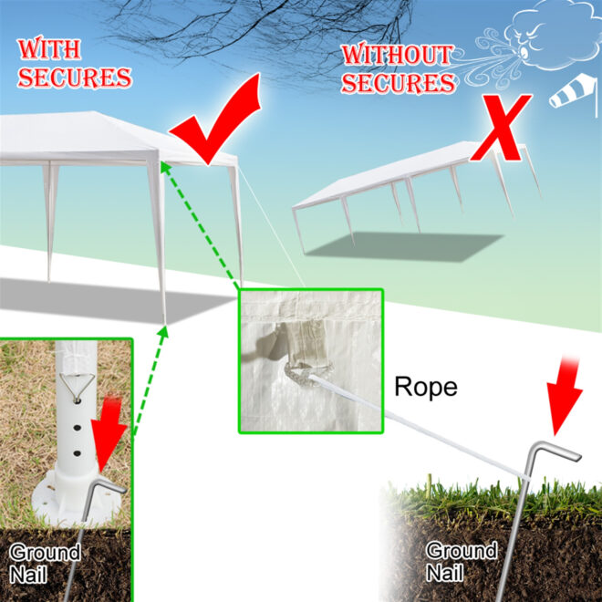 3 x 9m Five Sides Waterproof Tent with Spiral Tubes - Image 8