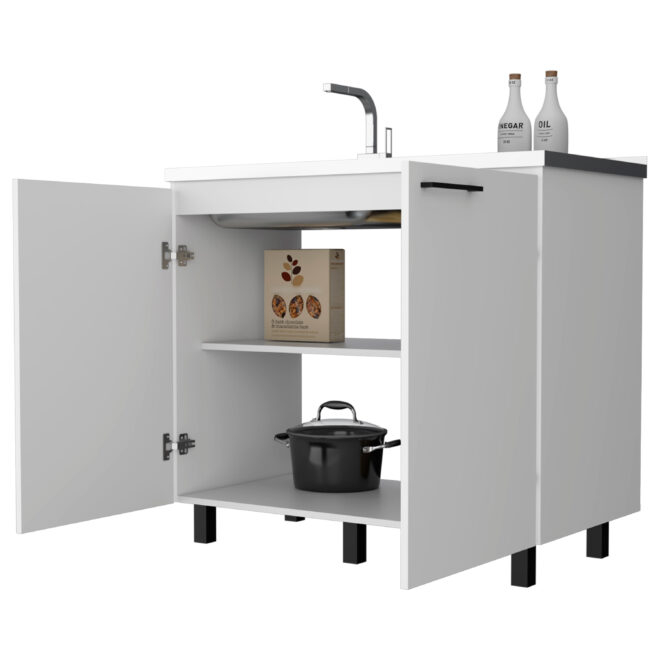 White 2 Utility Sink and Cabinet - Image 5