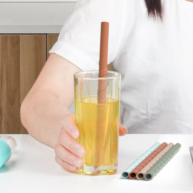 Eco Safe 8 In 1 Silicon Reusable Straws For HOT/COLD Drinks - Image 6