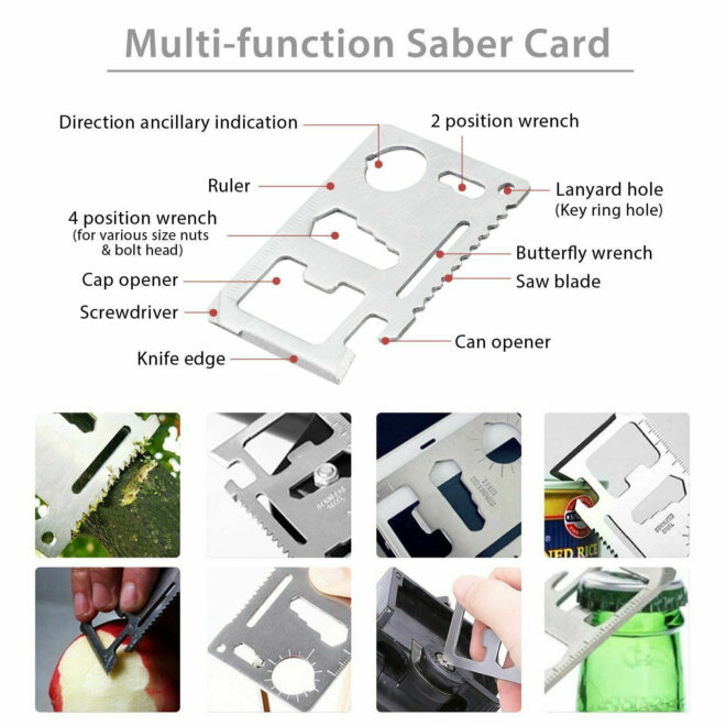 14 in 1 Outdoor Emergency Survival Gear Kit Camping Tactical Tools SOS EDC Case - Image 8