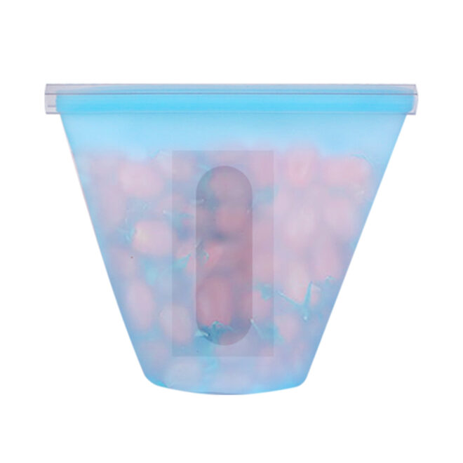 3Pcs Silicone Food Storage Bags Reusable Leakproof Food Container Set with 3 Seals Microwave Dishwasher Safe Environment Friendly 8.5Oz/17Oz/25.4Oz - Image 12