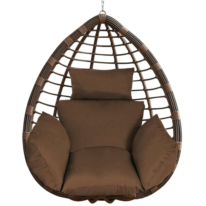 Egg Chair Cushion Hanging Basket Seat Cushion Thicken Soft Egg Swing Chair Pad Hanging Egg Chair Cushion with Headrest - Image 11