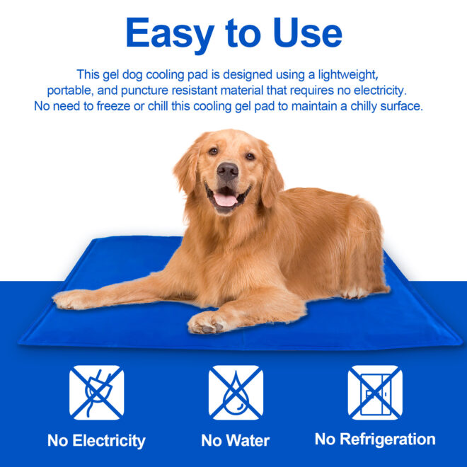 Dog Cooling Mat, Pet Cooling Mat for Dogs and Cats, Pressure Activated Dog Cooling Pad, No Water or Refrigeration Needed, Non-Toxic Gel - Image 9