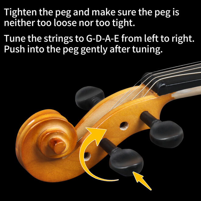 [Do Not Sell on Amazon]Full Size 4/4 Violin Set for Adults Beginners Students with Hard Case,Violin Bow,Shoulder Rest,Rosin,Extra Strings and Sordine - Image 3