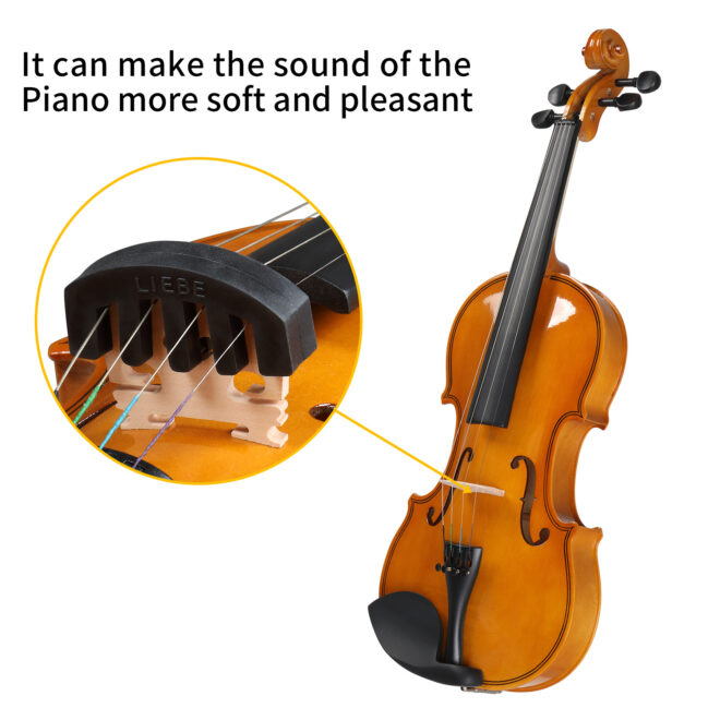 [Do Not Sell on Amazon]Full Size 4/4 Violin Set for Adults Beginners Students with Hard Case,Violin Bow,Shoulder Rest,Rosin,Extra Strings and Sordine - Image 9