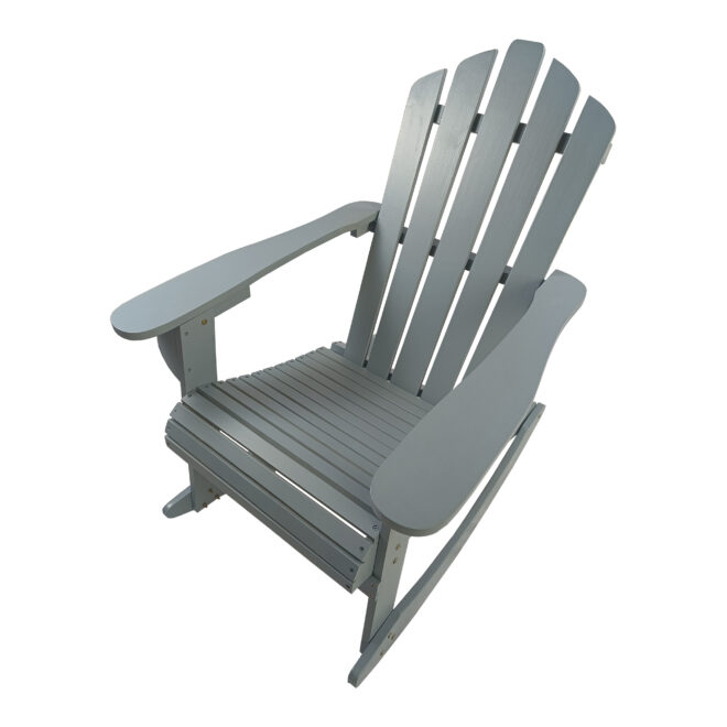 Reclining Wooden Outdoor Rocking Adirondack chair,walnut - Image 3
