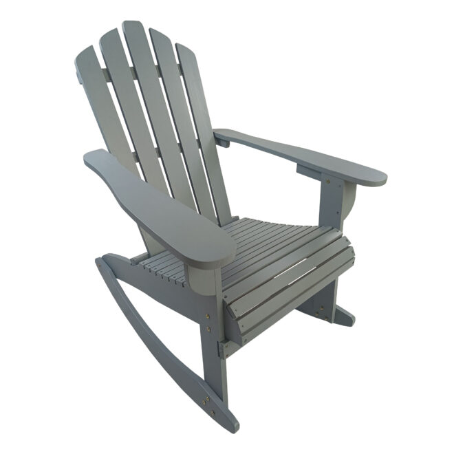 Reclining Wooden Outdoor Rocking Adirondack chair,walnut - Image 4