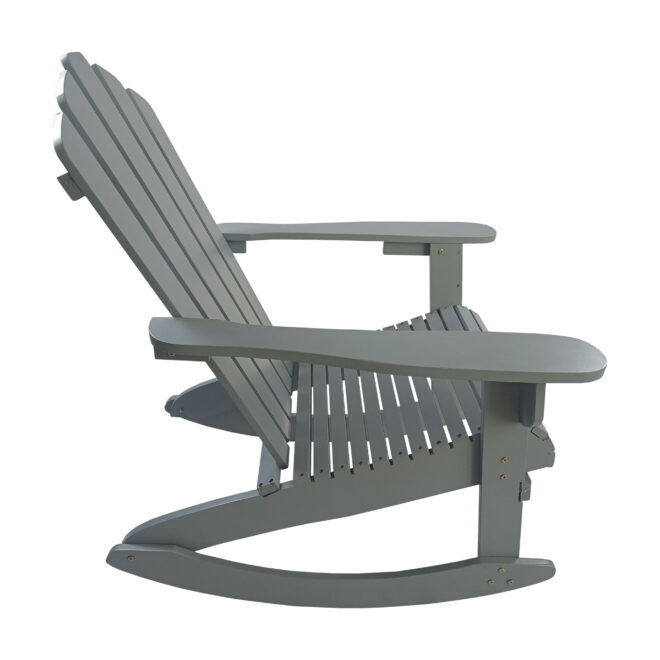Reclining Wooden Outdoor Rocking Adirondack chair,walnut - Image 5