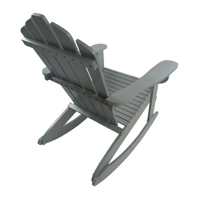 Reclining Wooden Outdoor Rocking Adirondack chair,walnut - Image 6