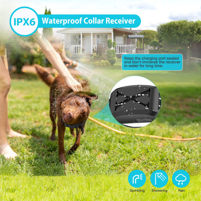2 In 1 Wireless Electric Dog Fence Waterproof Pet Shock Boundary Containment System Electric Training Collar for Small Medium Large Dogs - Image 8