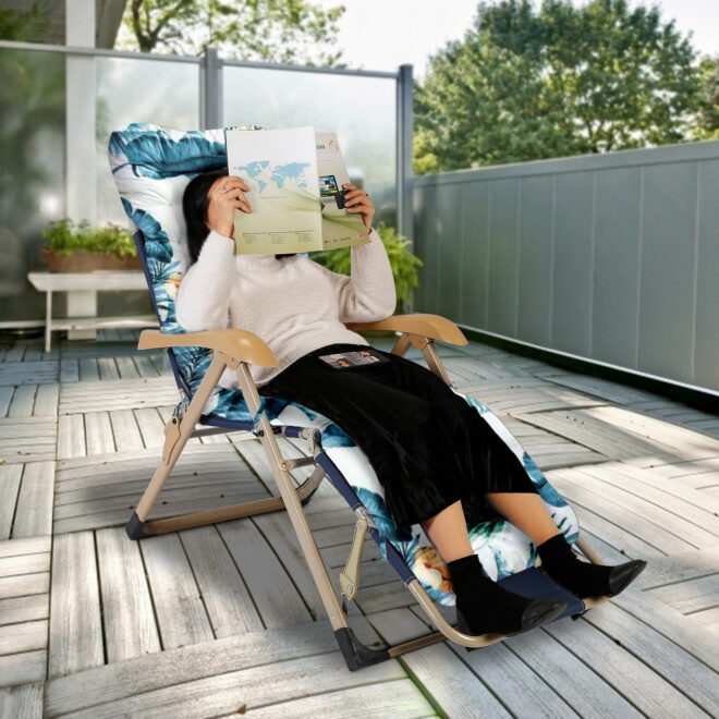 67x22in Chaise Lounger Cushion Recliner Rocking Chair Sofa Mat Deck Chair Cushion - Image 12