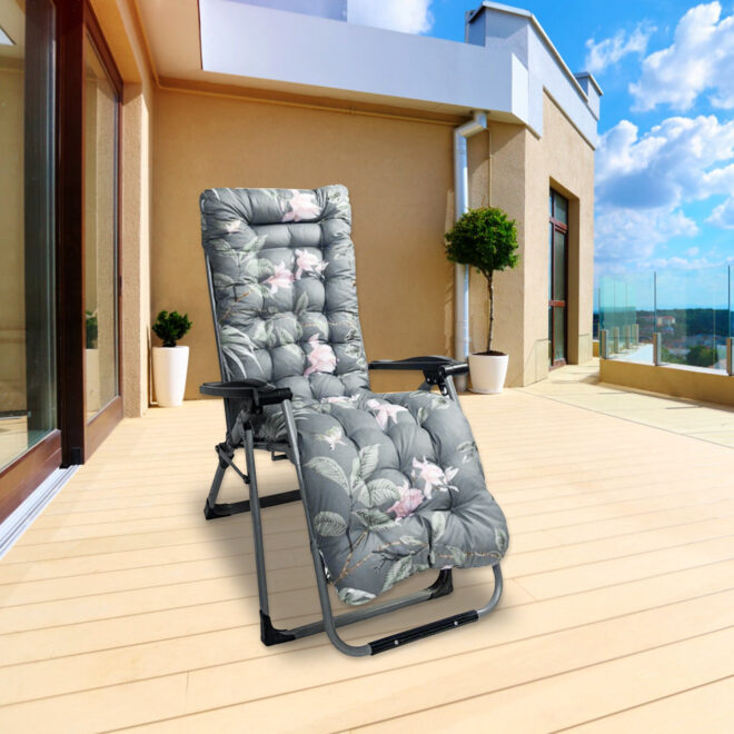 67x22in Chaise Lounger Cushion Recliner Rocking Chair Sofa Mat Deck Chair Cushion - Image 3
