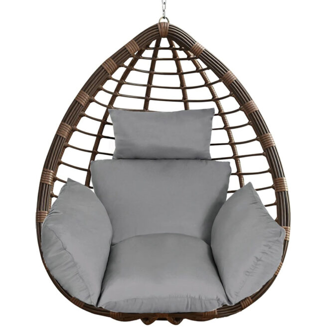 Egg Chair Cushion Hanging Basket Seat Cushion Thicken Soft Egg Swing Chair Pad Hanging Egg Chair Cushion with Headrest - Image 28