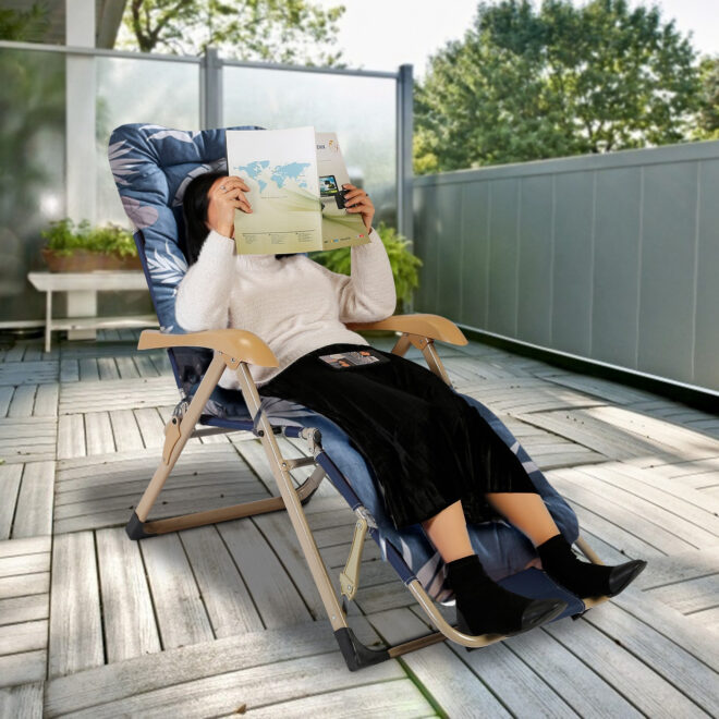 67x22in Chaise Lounger Cushion Recliner Rocking Chair Sofa Mat Deck Chair Cushion - Image 18