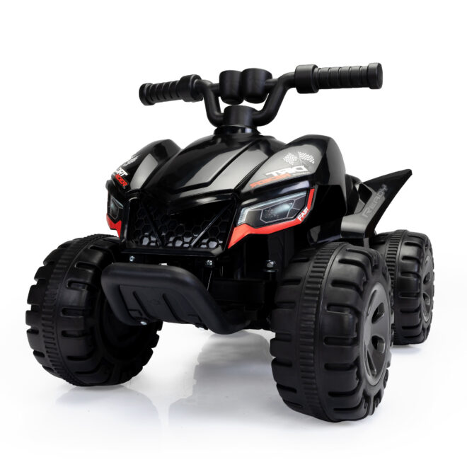 Kids Ride-on ATV, 6V Battery Powered Electric Quad Car with Music, LED Lights and Spray Device, 4 Wheeled Ride-on Toy for Toddlers Age 3-5, Black - Image 5
